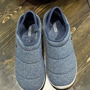 Skechers Women’s Go Lounge Blue Slip-On Slippers